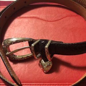 Leather Belt Womens w/ silver buckle